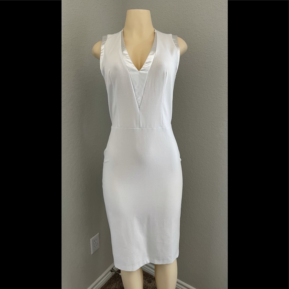 Venus Womans Sexy White Pencil Skirt Fitted Dress